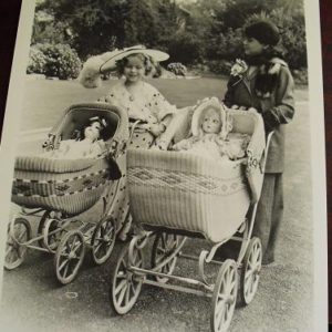 Shirley Temple with Doll Carriage 8x10 Photograph