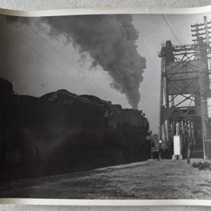 Vintage 8x10 Photograph Train Going Over Bridge