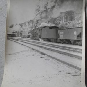 Vintage 8x10 Train Photograph - Train on the Tracks