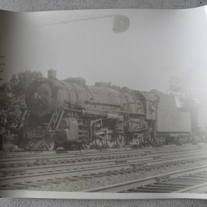 Vintage 8x10 Photograph - Train and cars on the Rails