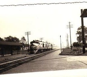 Vintage Photograph Locomotive at Station