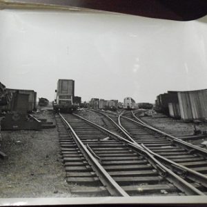 1944 Dated 8x10 Army Photograph West Croxton Train Yard