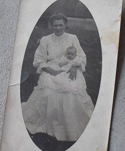 Early 1900s Photo Postcard - Woman with Baby