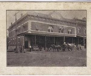 Vintage Cardstock Photo of Man on Horse Drawn Wagon