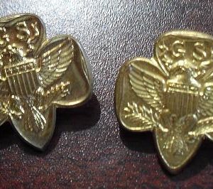 Vintage Lot of 2 Girl Scout Metal Pinbacks