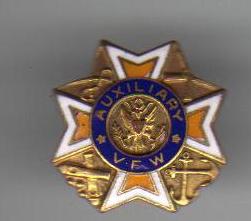 Vintage Metal Auxiliary VFW Pinback