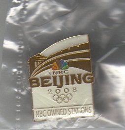 2008 Beijing Olympics NBC Pinback