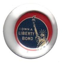 Vintage Tin Pinback - I Own A Liberty Bond