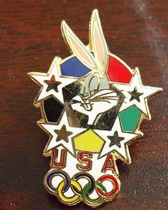 Bugs Bunny USA Olympics Pinback