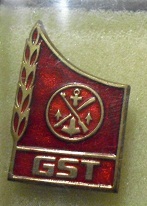 Original 1980s East German Army Good Service Pinback