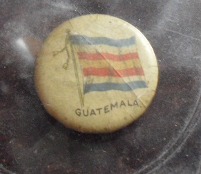 1890s Tin Tobacco Pinback - Guatemala