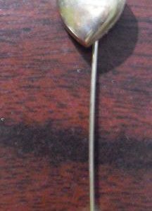 Modern Gold Tone Heart Hair Pin