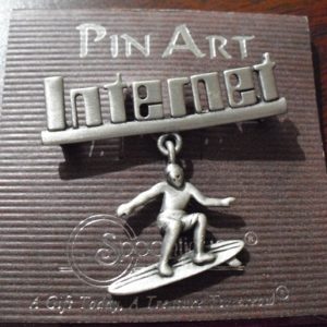 Spoontiques Pin Art Pinback - Internet