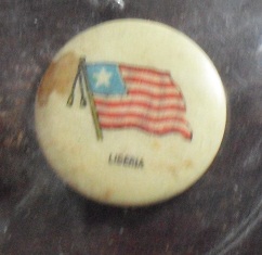 1890s Tin Tobacco Pinback - Liberia