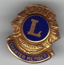 Vintage Lions Club Charter Member Award Pin