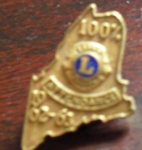 1962 Lions Club Jacket Pin Maine