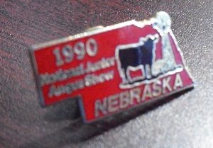 Metal Pinback 1990 National Junior Angus Show Nebraska