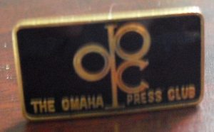 Modern Metal Pinback - Omaha Press Club