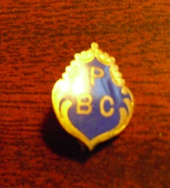 Vintage Bastian Bros Gold Metal Pinback PBC