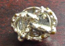 Vintage Gold Tone Pretzel Pinback