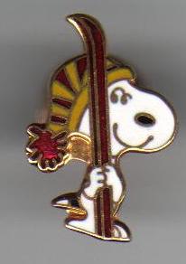 Gold Tone Snoopy Tie Tack Pinback