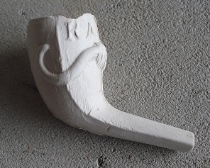 Mid 1800s Clay Pipe Bowl - RAOB Longhorns Mark