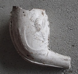 Mid 1800s Clay Pipe Bowl - Rope Design