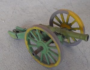 Vintage Plastic and Lead Toy Soldier Cannon