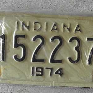 1974 Indiana Motorcycle License Plate - 152237