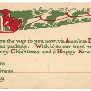 Vintage American Express Package Notice Card