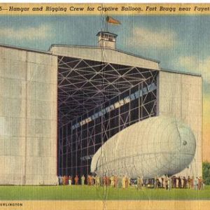 1942 Postcard Fort Bragg Captive Balloon