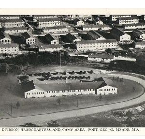 Vintage Postcard Headquarters and Camp Fort Meade