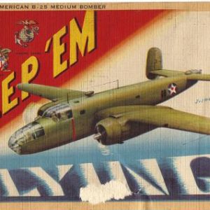 1942 Postcard North American B-25 Medium Bomber