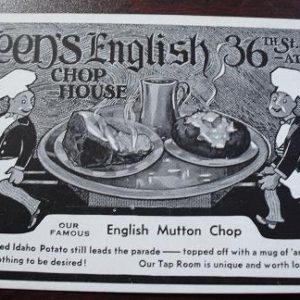 Old Postcard Keen's English Chop House New York