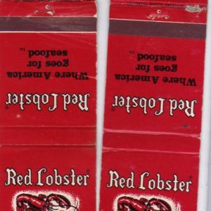 Lot of 2 Unique Vintage Red Lobster Matchbooks