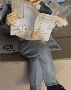 Resin Dollhouse Figurine - Sitting Man