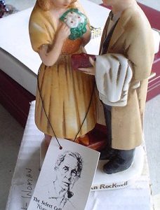 Old Norman Rockwell Figurine Select Collection Boy Girl