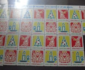 Lot of 1971 TB American Lung Assoc Christmas Seals