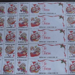 Full Sheet of 1987 Christmas Seals