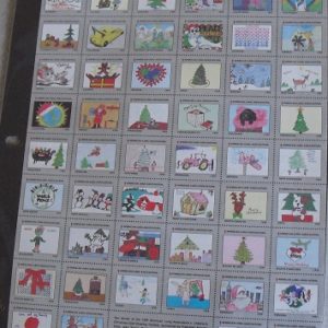 Full Sheet of 1995 Christmas Seals