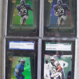 Lot of 4 SCG SAMPLE Graded Football cards