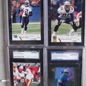 Lot of 4 SCG Sample Graded Football Cards