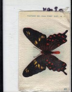 1930s Era Silk Cigarette Pack Insert Butterfly