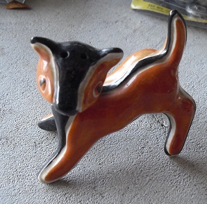 Vintage Ceramic Colorful Cat Salt Shaker