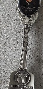 1987 Fort Pewter Thomas Jefferson Collector Spoon