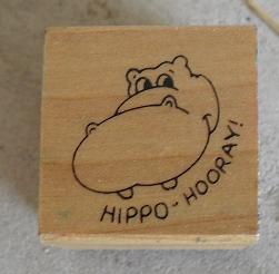 Rubber Stamp - Hippo Hooray