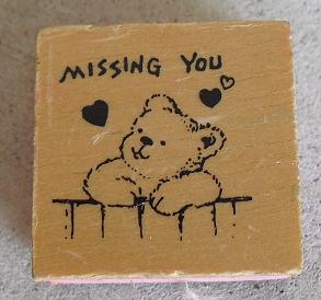 Rubber Stamp - Bear Missing You