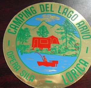 Vintage Foreign Sticker - Camping Del Lago Arvo