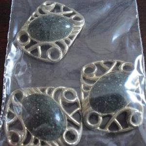 Lot of 3 Unusual Metal and Stone Pieces