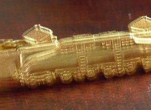 Unique Gold Tone Locomotive Tie Clip